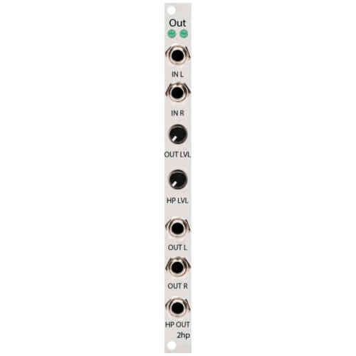2hp Out Eurorack Stereo Line Out Module (Silver)