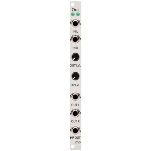 2hp Out Eurorack Stereo Line Out Module (Silver)