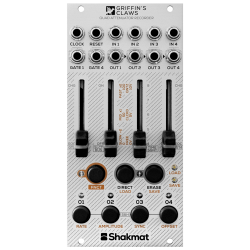 Shakmat Modular Griffin’s Claws Eurorack Quad Attenuator Recorder Module