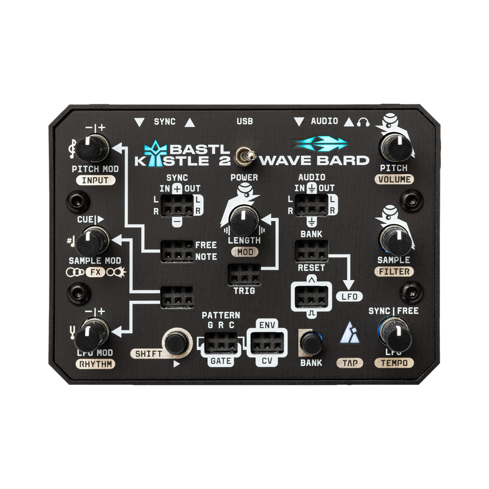 Bastl Instruments Kastle 2 Wave Bard Patchable Stereo Sample Player Device