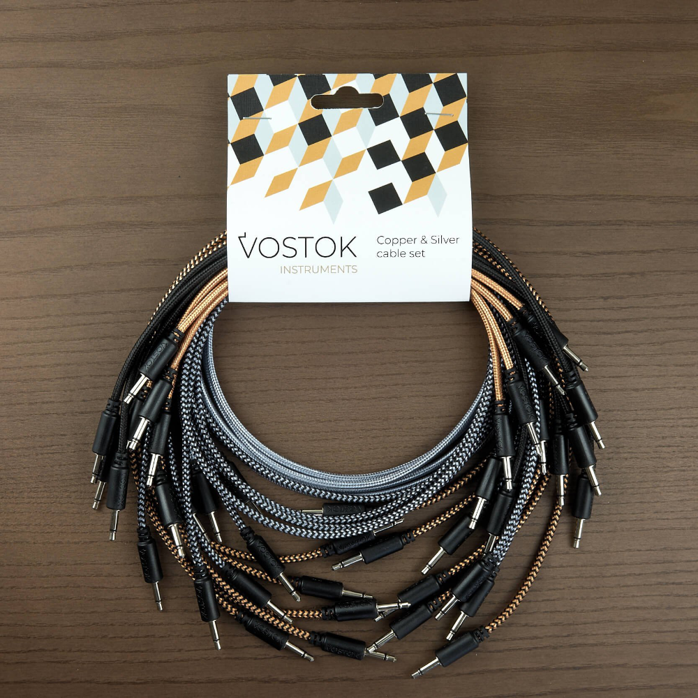 Vostok Instruments Copper & Silver Eurorack Patch Cable Set