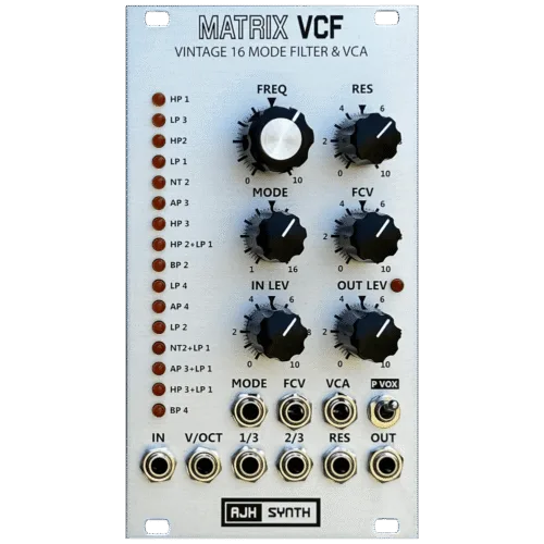 AJH Synth Matrix VCF Eurorack Multimode Filter Module (Silver)