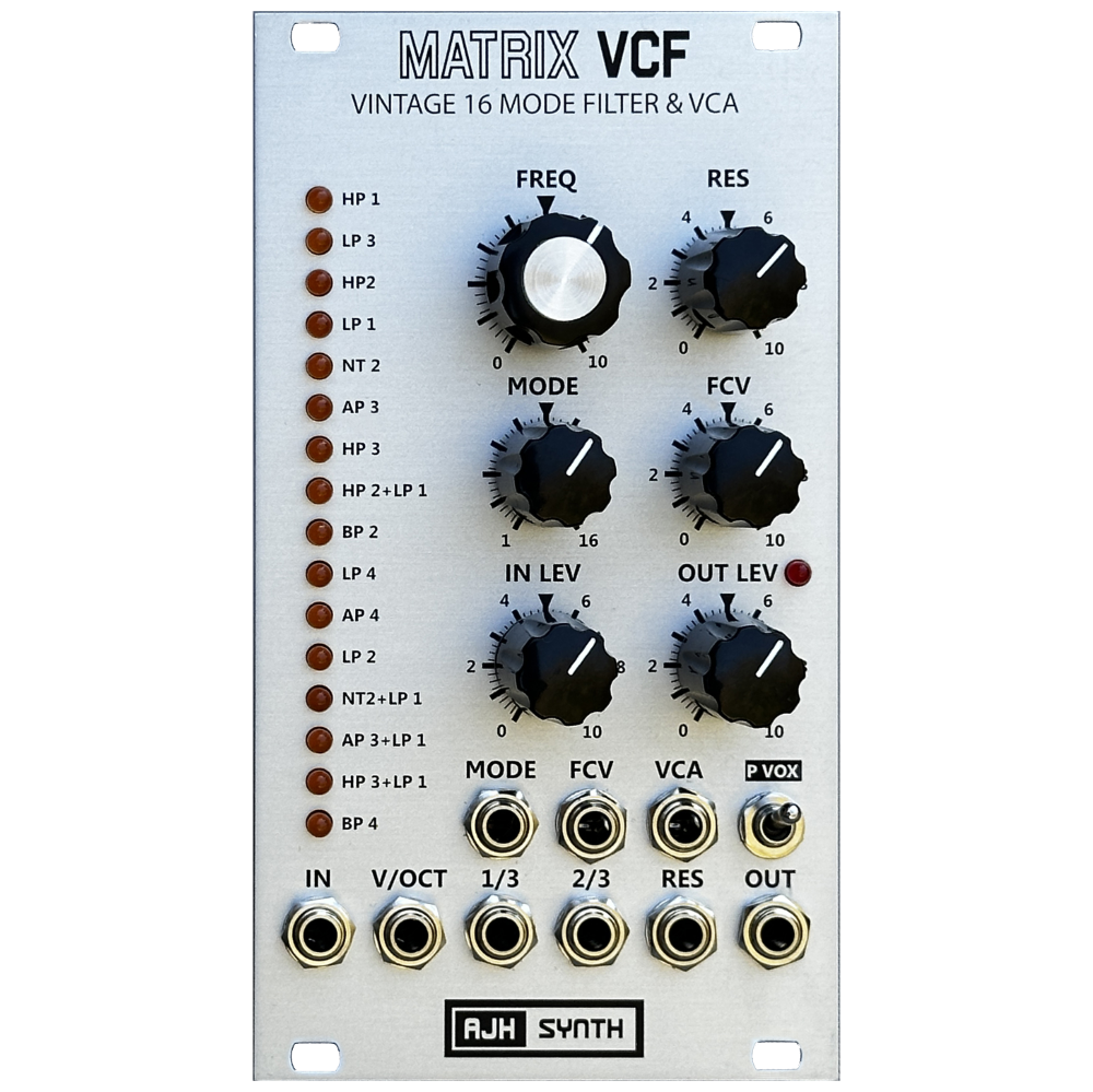 AJH Synth Matrix VCF Eurorack Multimode Filter Module (Silver)