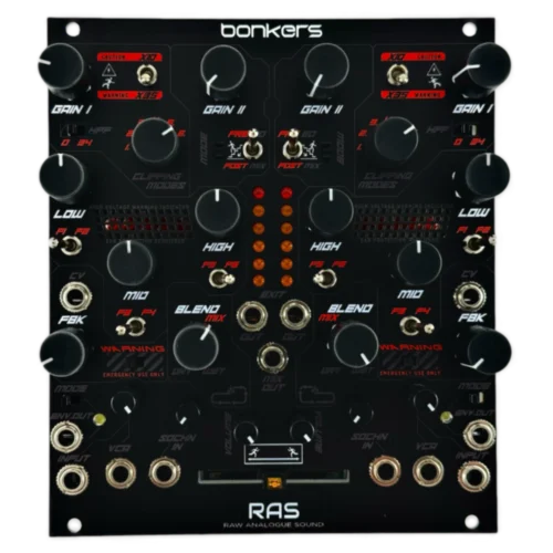 Raw Analogue Sound Bonkers Eurorack Dual Versatile Analogue Processor Module (Black)