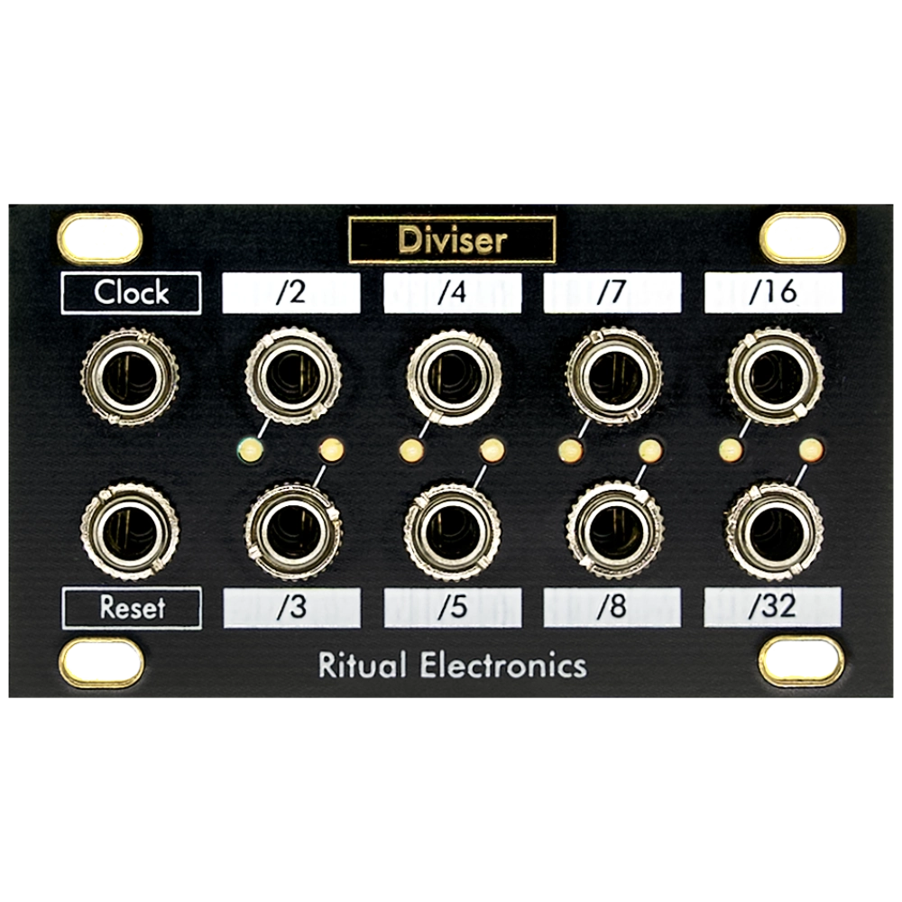 Ritual Electronics Diviser 1U Eurorack Analog Clock Divider Module