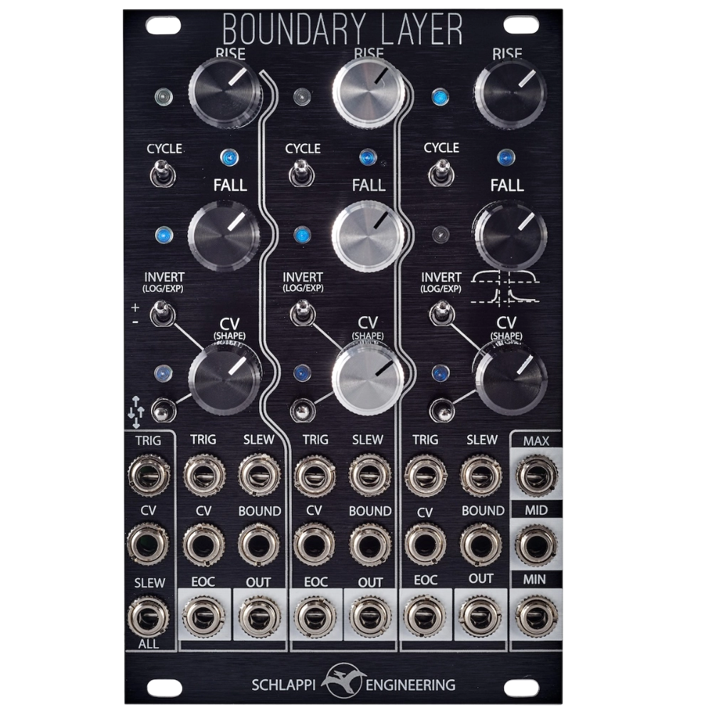 Schlappi Engineering Boundary Layer Eurorack Triple Cycling Slew Module (Black)