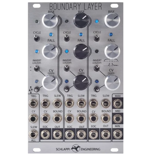 Schlappi Engineering Boundary Layer Eurorack Triple Cycling Slew Module (Silver)