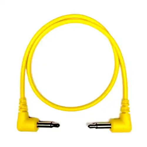 Tendrils Right Angled Eurorack Patch Cable (6 Pack – 30cm – Yellow)