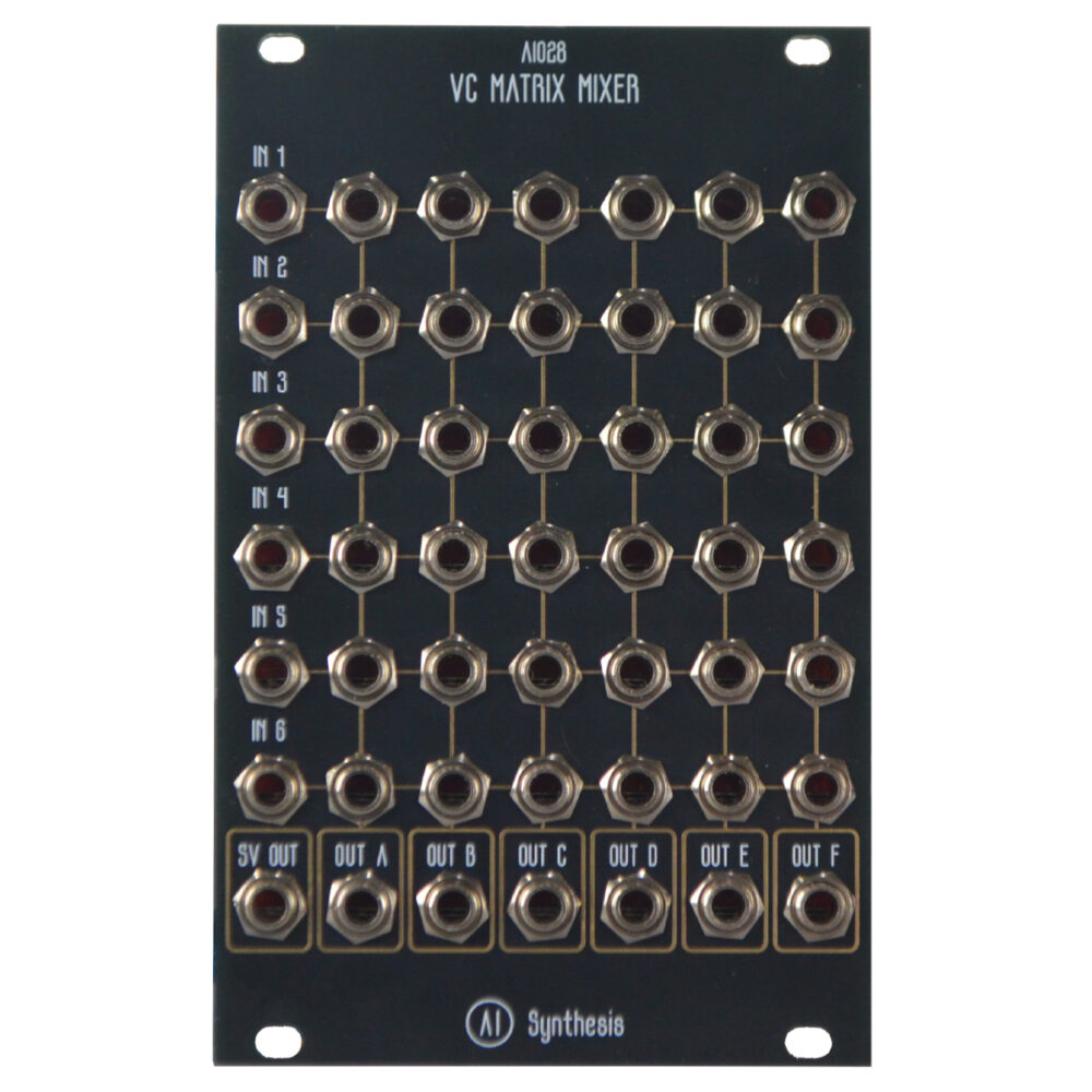 AI Synthesis AI028 VC Eurorack Stereo Matrix Mixer Module (Black)