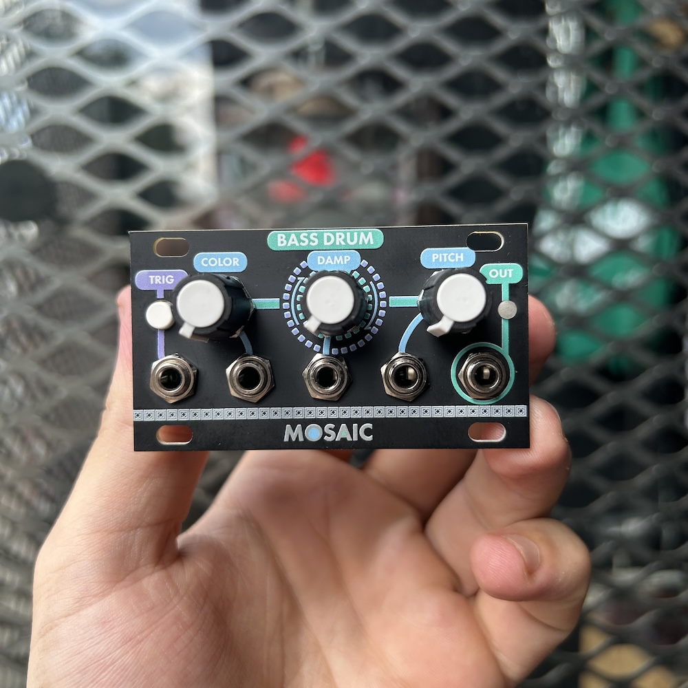 Mosaic Bass Drum 1U Eurorack Module (Black) [B-Stock]