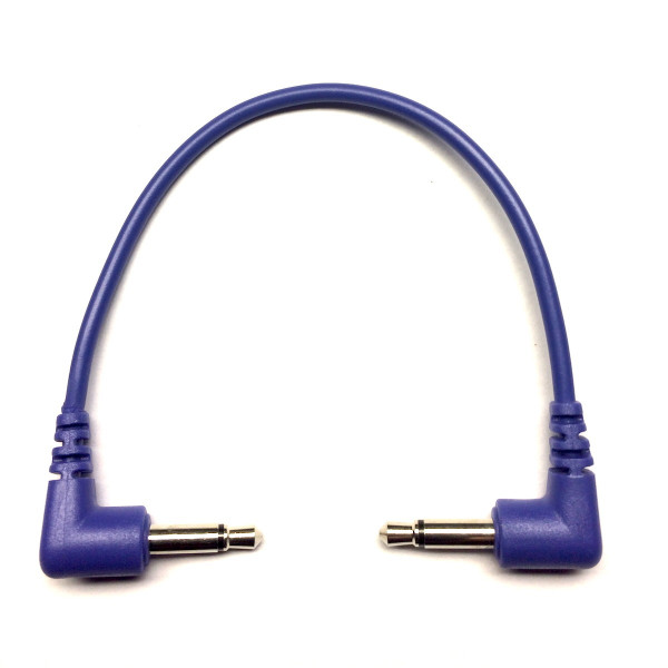 Tendrils Right Angled Eurorack Patch Cable (6 Pack – 10cm – Indigo)