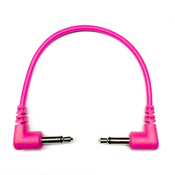 Tendrils Right Angled Eurorack Patch Cable (6 Pack – 10cm – Pink)