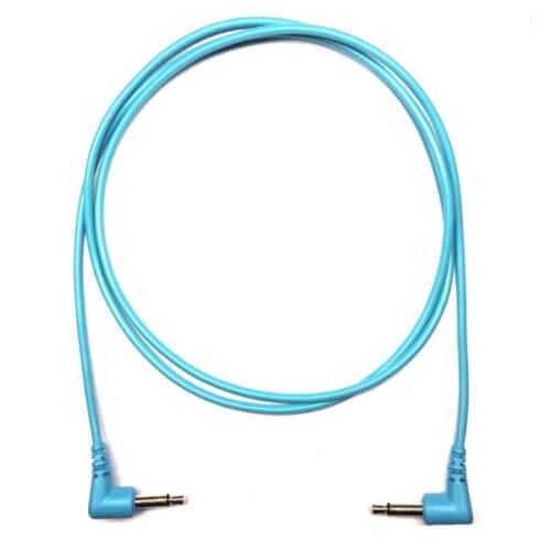 Tendrils Right Angled Eurorack Patch Cable (6 Pack – 90cm – Cyan)