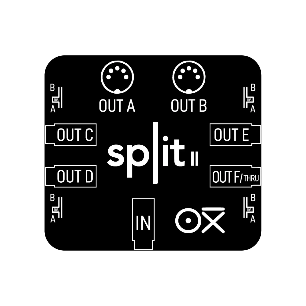 Oxi Instruments Split 2 MIDI Thru/Splitter Breakout Box