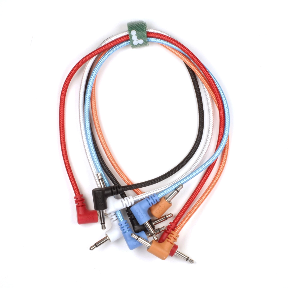 Knots Braided Eurorack Cables (5 pack) Right Angle Mixed