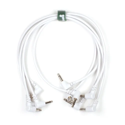 Knots PVC Eurorack Cables (5 pack) Right Angle White