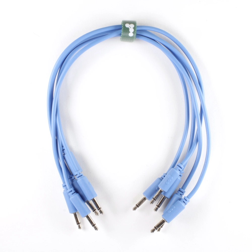 Knots PVC Eurorack Cables (5 pack) Straight Blue
