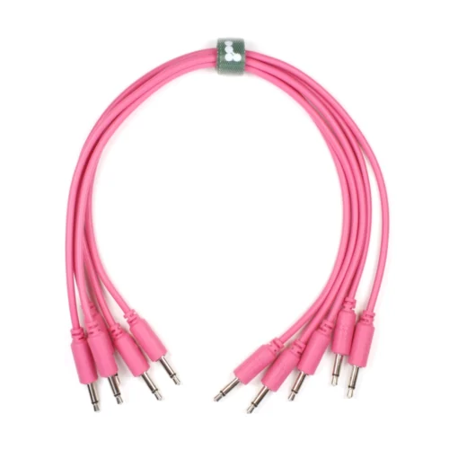 Knots PVC Eurorack Cables (5 pack) Straight Pink