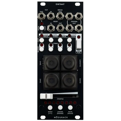 MZOURACK Diktaat Eurorack Performance Four Channel Trigger Sequencer Module