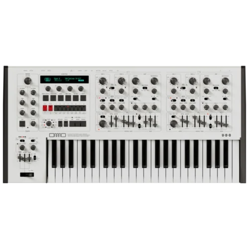 UDO DMNO 8 Voice Polyphonic Binaural Analog-Hybrid Desktop Synthesizer (White)