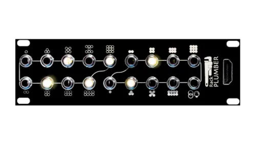 Plum Audio Rack Plumber HDMI Eurorack Multicore Cable Extension Module (1U – Black – Pair)