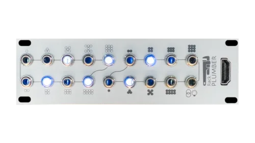 Plum Audio Rack Plumber HDMI Eurorack Multicore Cable Extension Module (1U – Silver – Pair)