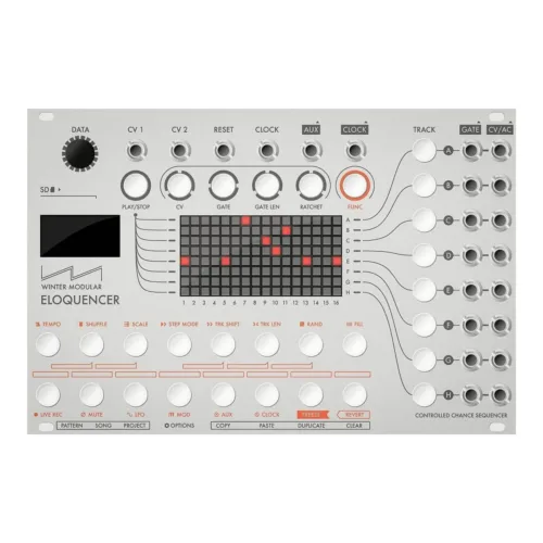 Winter Modular Eloquencer and EME MIDI Expansion Eurorack Module Bundle (Silver)