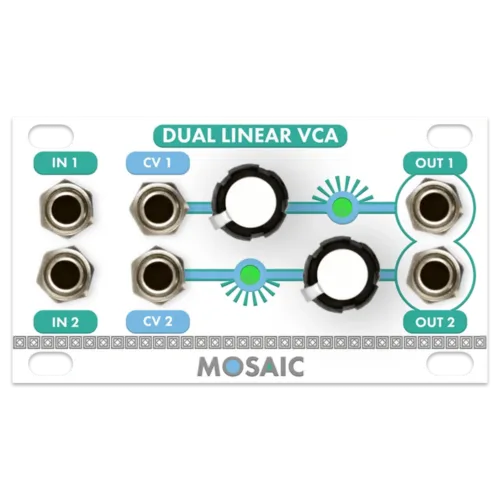 Mosaic Dual VCA 1U Eurorack Module (White)