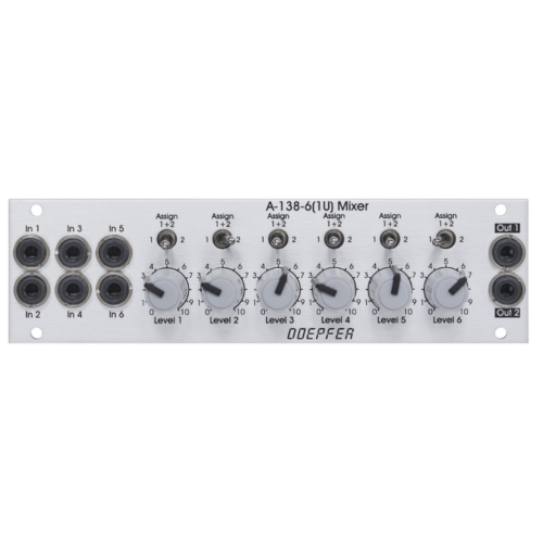 Doepfer A-138-6 Eurorack 1U Six Channel Mixer Module