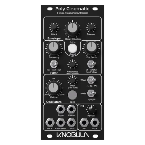 Knobula Poly Cinematic Eurorack Synth Voice Module (Black)